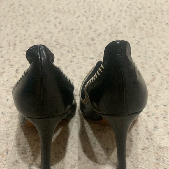 Black leather and suede heels size 7 - Picture 5 of 5